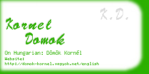 kornel domok business card