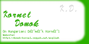 kornel domok business card